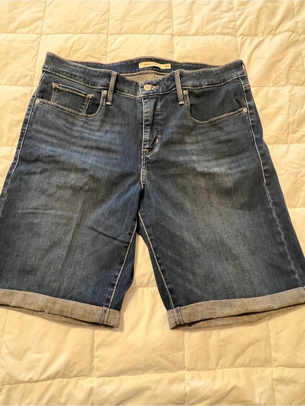 Women’s Levi's Dark Blue Denim Jean Bermuda Shorts